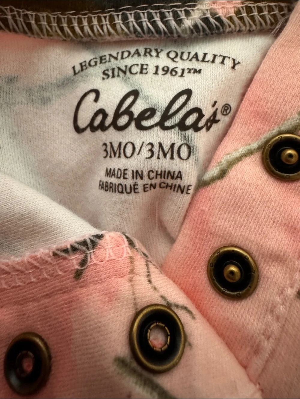 Cabela's Pink Camo Outfit & matching Baby Bib Set Size 3Months